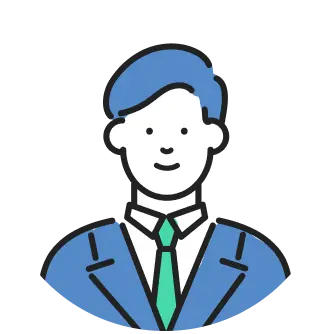 スーツ姿の男性が描かれたイラスト